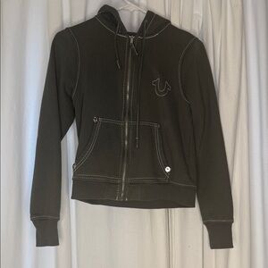 True Religion XS W Zip-Up Hoodie with Logo